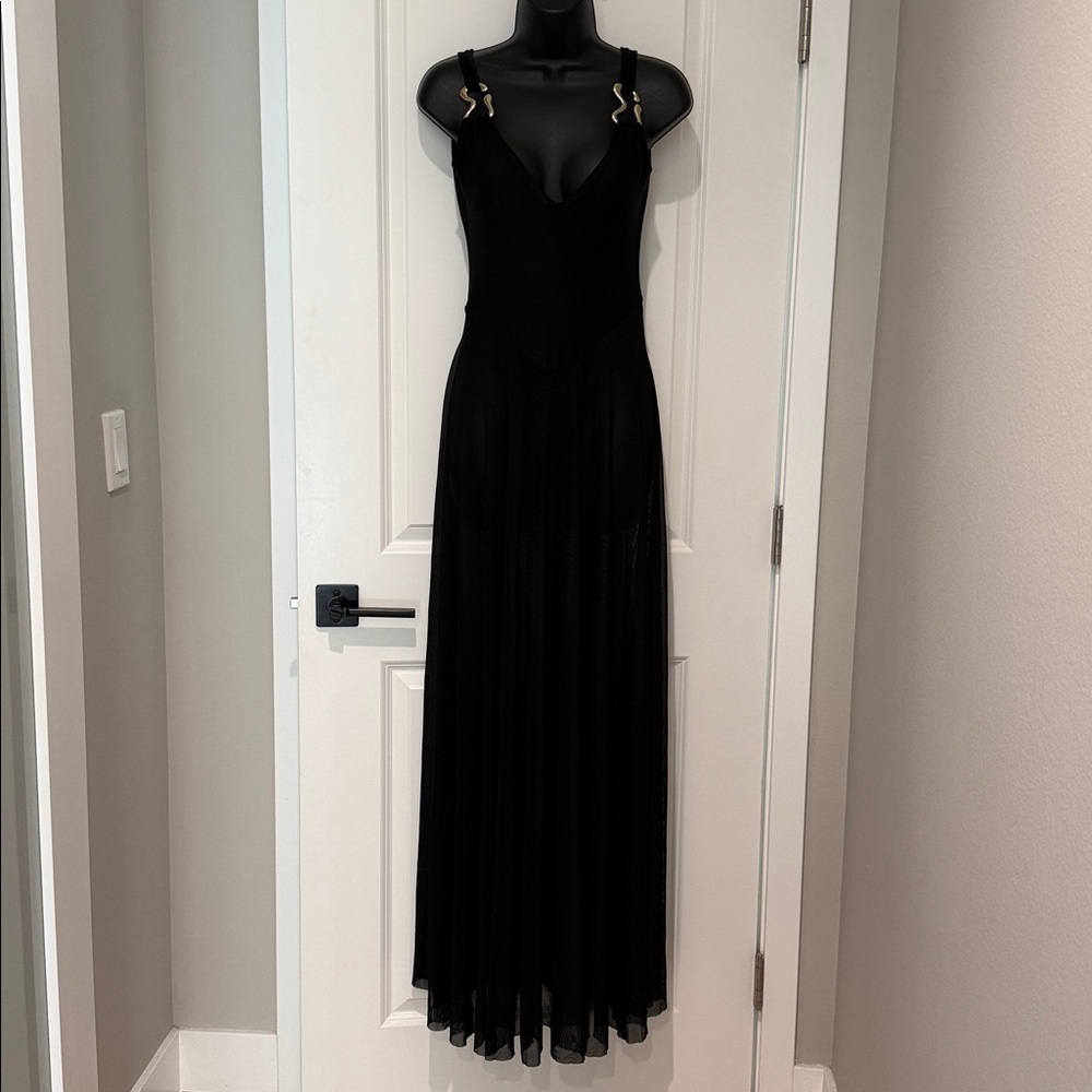 Sheer Bodysuit Full Length Dress
